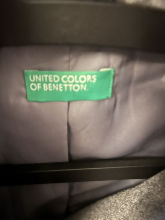 United Colors of Benetton szary płaszcz