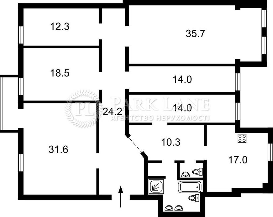 Продам квартиру 189,4 м², сталінка — Козловського 5, урядовий квартал