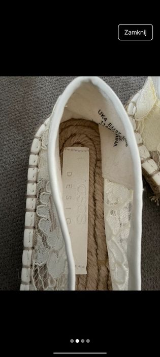 Nowe Białe  koronkowe buty