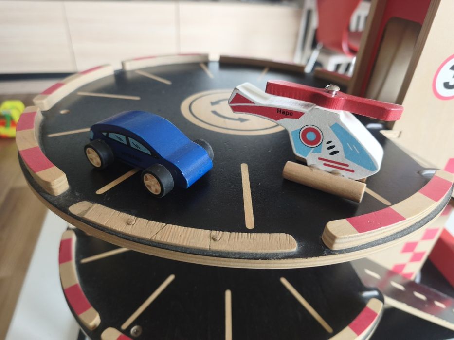 Hape Garaż drewniany Parking Zabawka