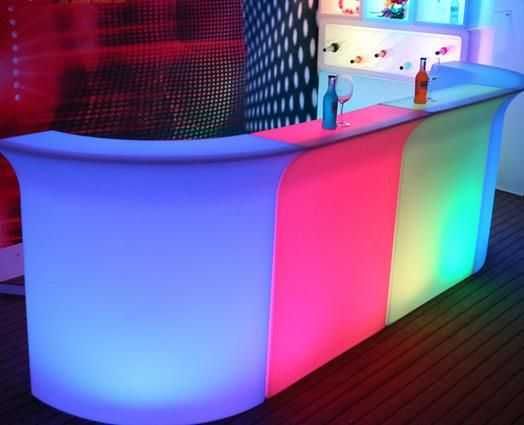 Bares com iluminação rgb