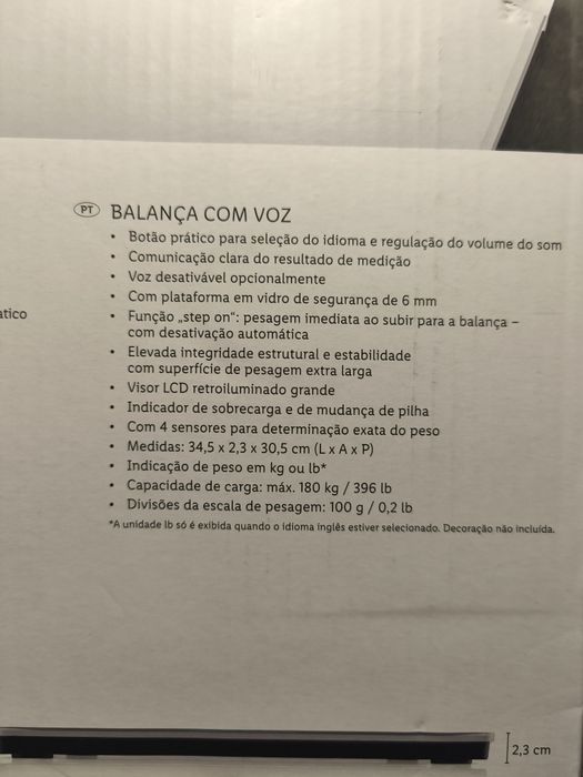 Balança em vidro digital com alta voz nova