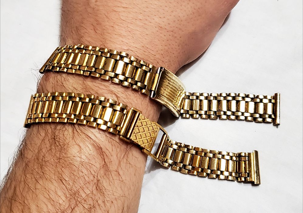 Позолоченный браслет Au для часов производства ссср