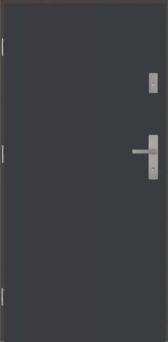 Drzwi wejściowe 55mm LA-00 LAK lakierowane 80/90 L-P antracyt/białe