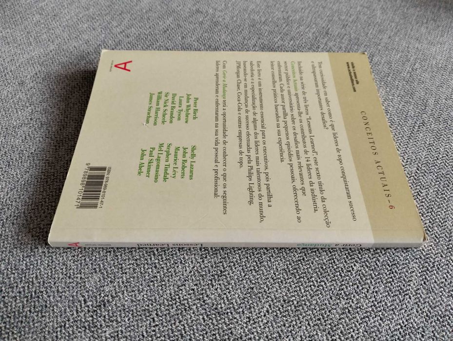 Livro "Gerir a mudança" de Lessons Learned