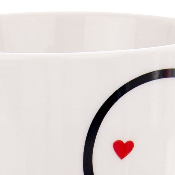 Kubek Porcelanowy 380ml Serce Biały Do Zmywarki Elegancki Mebliva