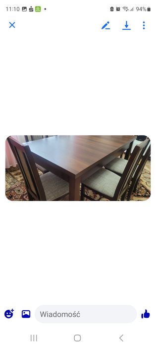 Sprzedam stół plus krzesła 140-180/80