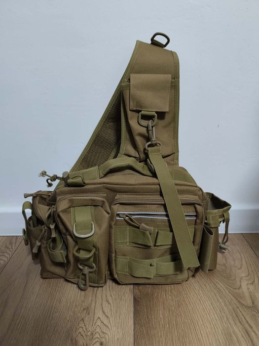 Torba,/plecak wędkarski, spiningowa na ramię, dużo kieszonek