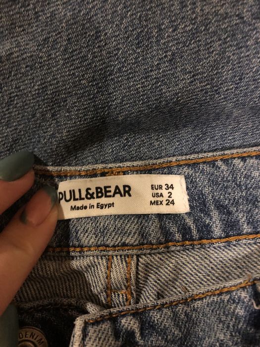 Джинсы кюлоты брюки женские джинсовые denim pull&bear jeans деним