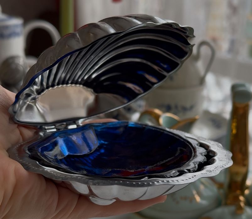 Вінтажна мушля ікорниця, для масла