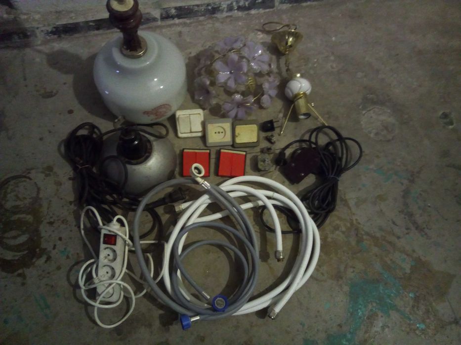 Переноска плафон люстра  шланг тройник удлинитель (ОДНИМ лотом)