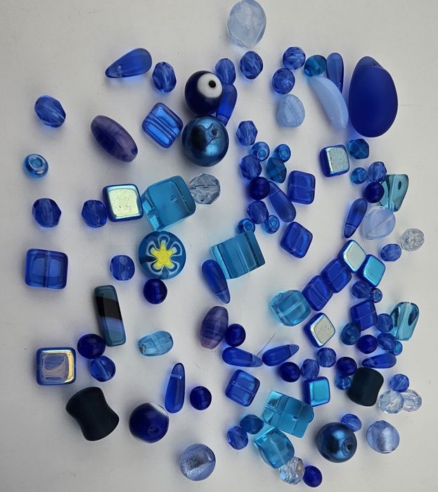 Koraliki szklane 100szt Jablonex mix Extra Niebieski szafirowy