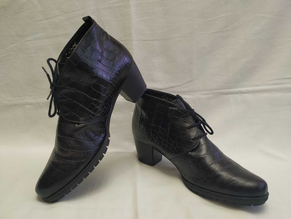 Ботинки/Ботильоны женские кожаные "Gabor" Размер 38,5 Идеальные!!!