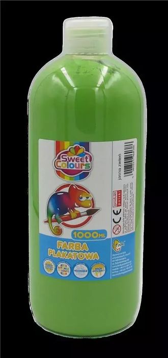 Farba plakatowa zielona jasno zielona 1000ml. Nowy Produkt