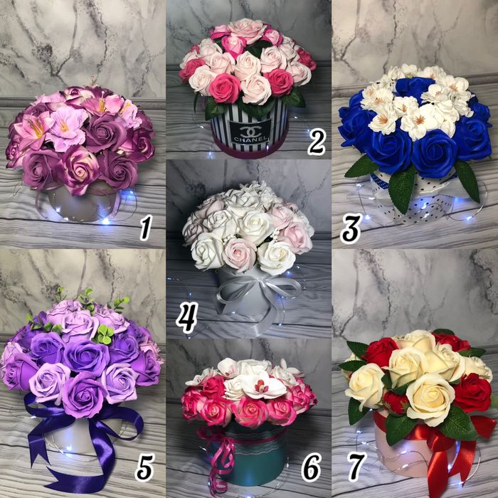 Букети з мильних квітів