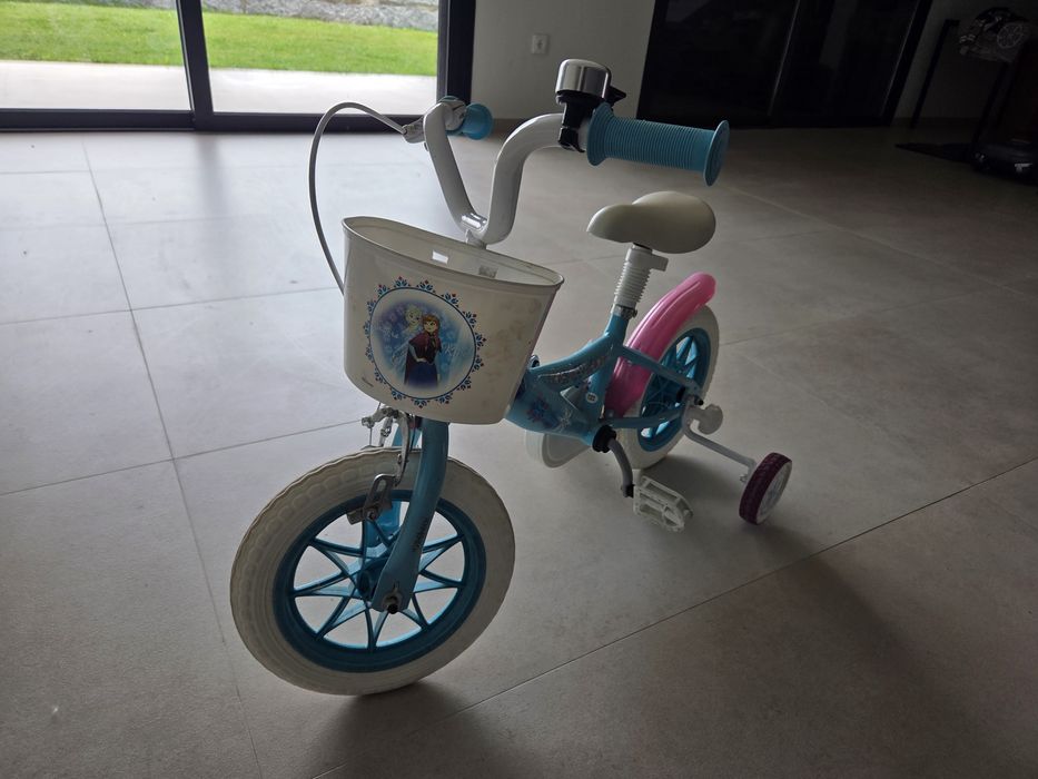 Bicicleta Frozen com rodas (extraíveis)