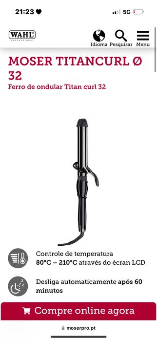 Modelador de cabelo Moser Titan Curls