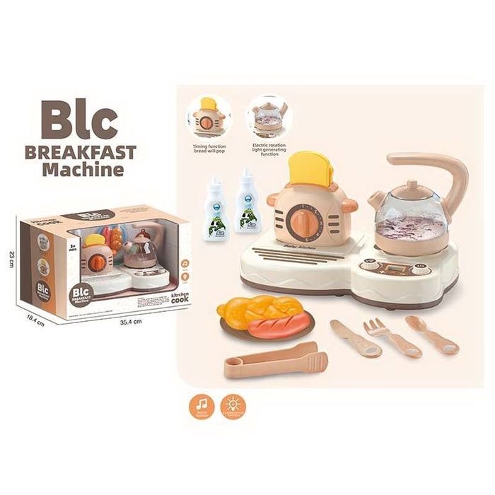 Набір побутової техніки: чайник+тостер (булькіт, музика, продукти)