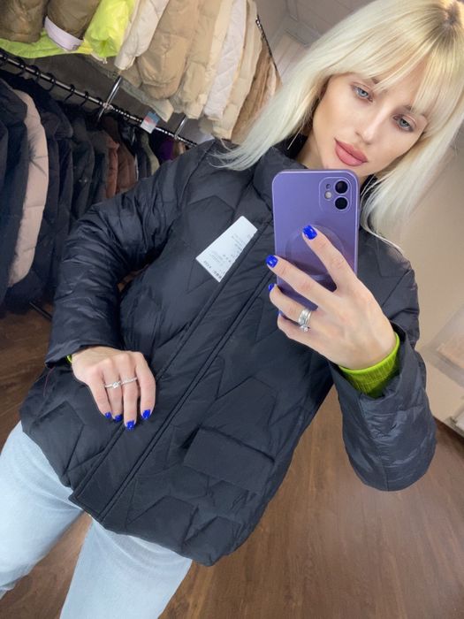 Демісезон весняна куртка бомбер пуховик натуральний пух Zarа h&m mango