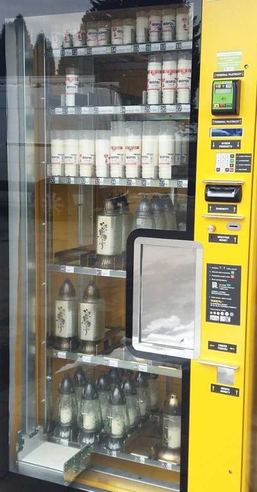 Zniczomat, automat sprzedający, vendingowy do zniczy i wkładów