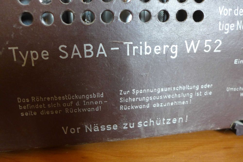 Radio lampowe SABA W 52