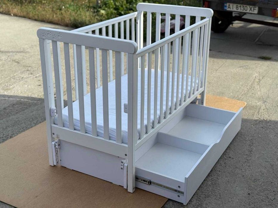 Ліжко для немовлят Верес ЛД12 12.3.1.7 з маятником та шухлядою