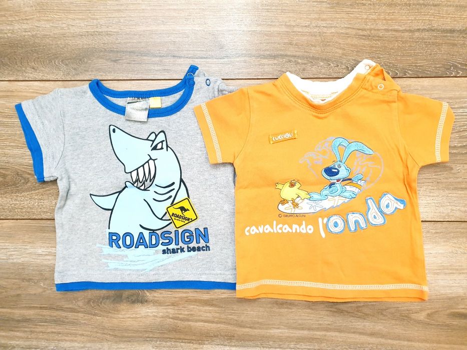 Koszulka t-shirt dla chłopca 2 sztuki rozmiar 80