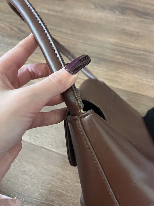 сумка коричнево бордова та чорна велюрова