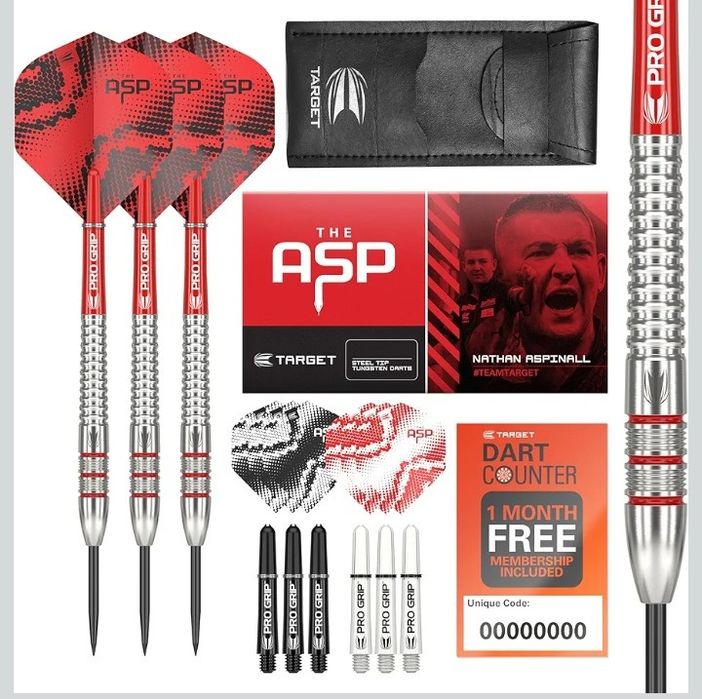 Target Darts Nathan Aspinall 23G zestaw rzutek ze stali wolfra
