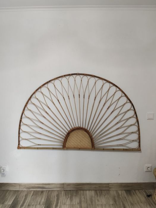 Cabeceira de cama em rattan/vime – estilo natural