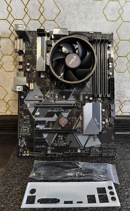 Комплект Материнська Плата Asus Prime B450-PLUS + Ryzen 5 3600 + 16 DDR4 + Кулер