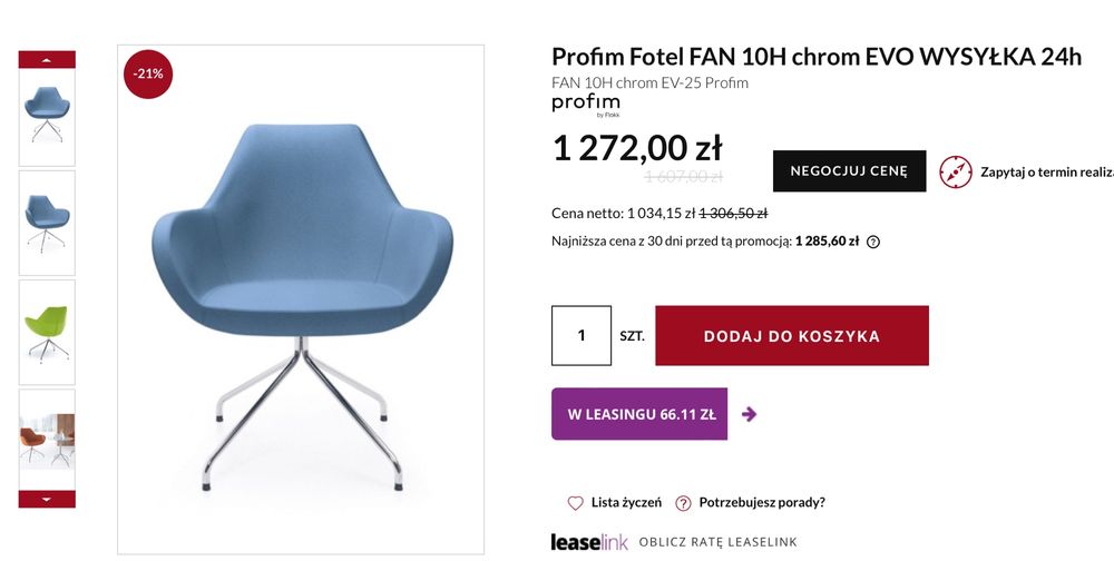 Fotele biurowe Profim