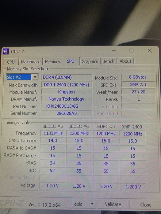 Оперативная память hyperx fury ddr4 8gb 2400mhz CL 14