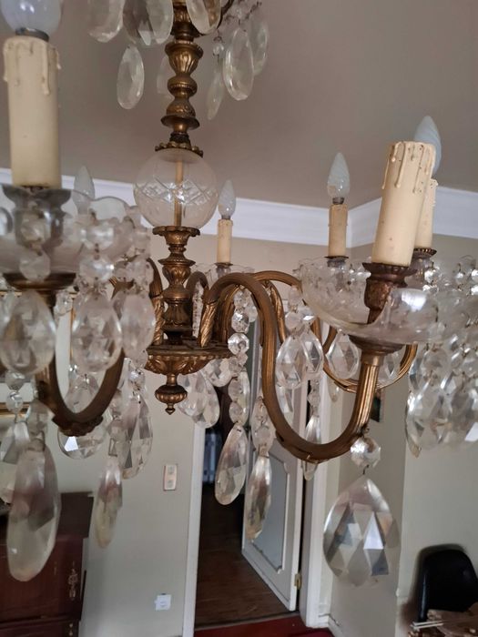 Candeeiro de Teto / Lustre Bronze ( Antigo )