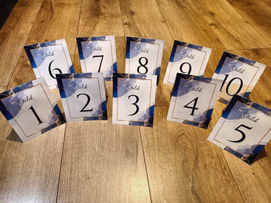 Numery na stoły 1-10