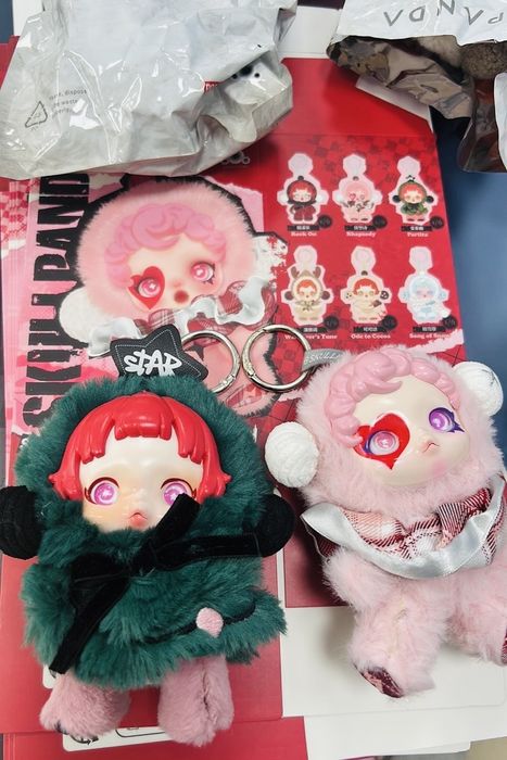 М'яка іграшка сюрприз брелок Вакуку 1 та 2 сезон , SKULLPANDAWakuku