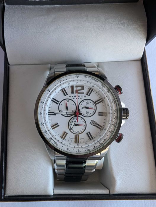 Relógio Akribos XXIV AK619SSB Swiss Made Cronógrafo 48mm