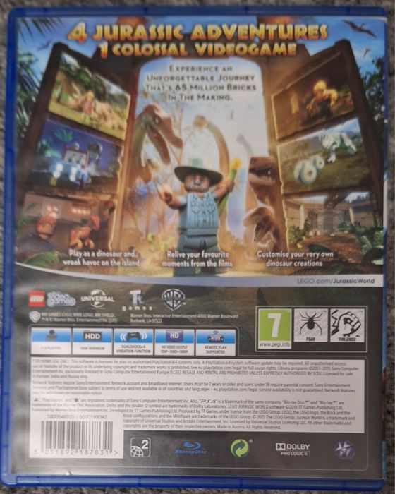 Gra LEGO Jurassic World PS4