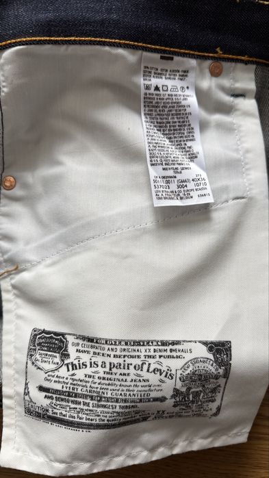 Duuuże spodnie LEVIS 501 granatowe jeansy 40/36 limited edition WWA