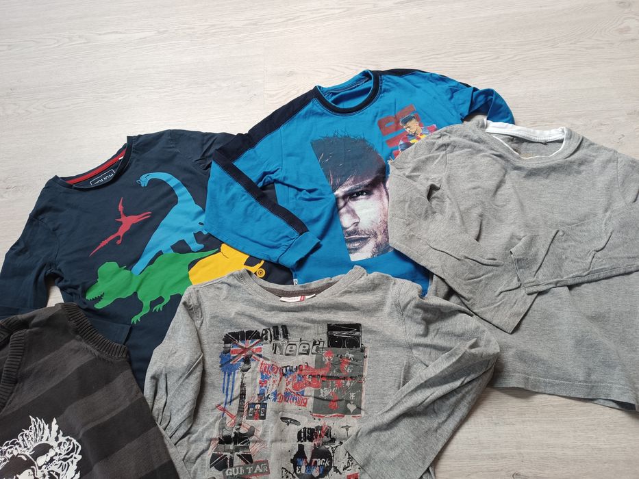 Zestaw 134/140 v koszulki długo rękaw i bezrękawnik