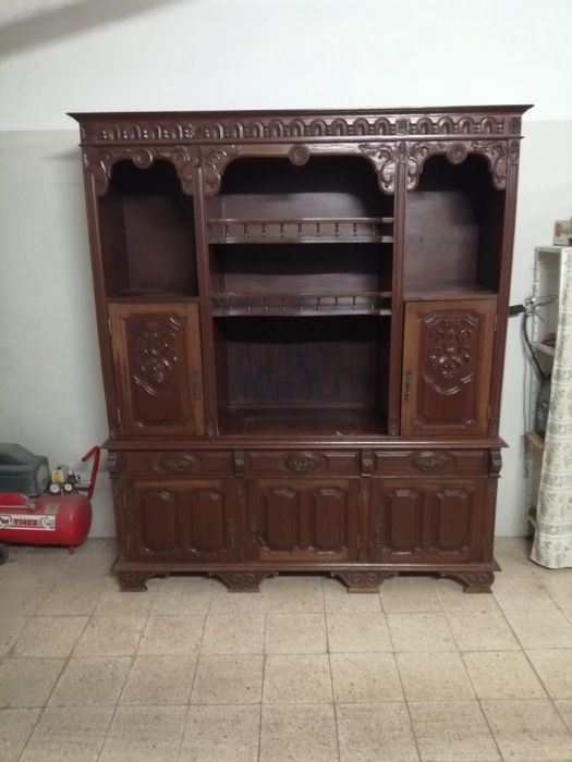 Móvel de sala antigo - vintage, madeira maciça