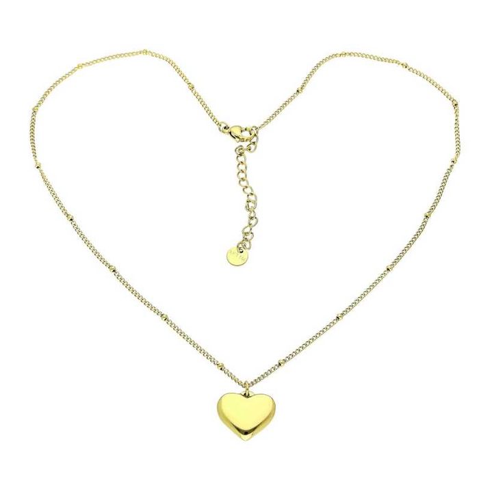 Celebrytka naszyjnik ZŁOTE SERCE Stal chirurgiczna 316L super jakość