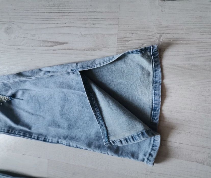 Jeansy dzwony niebieskie XXS petite #wiosenny hit #158 #85% bawełna
