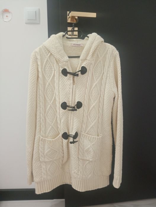 Sweter zapinany z kapturem primarose