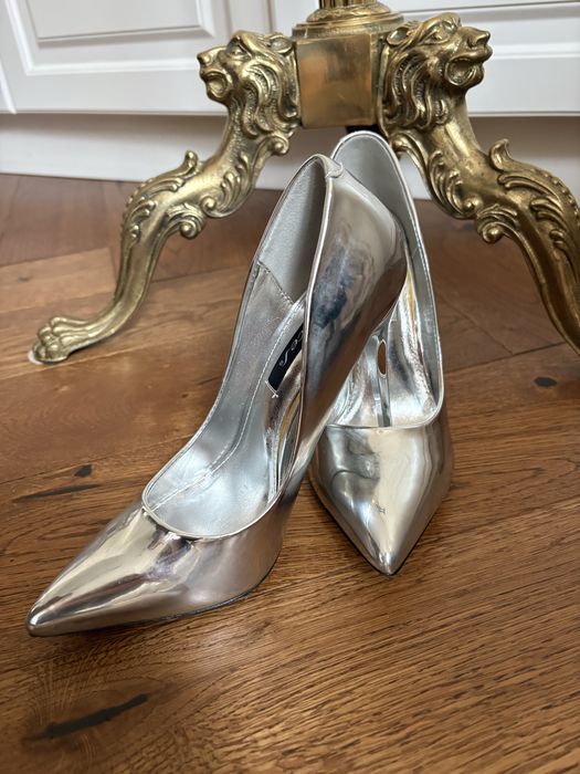 Szpilki Vices srebrne 36