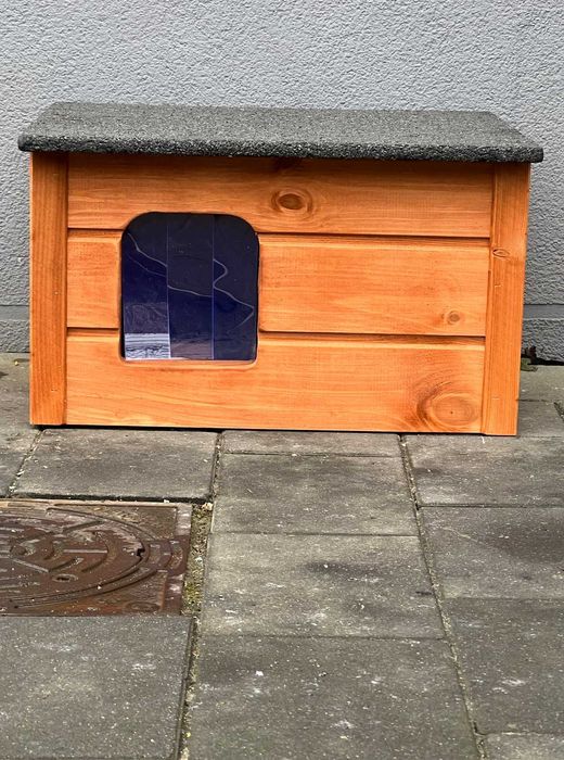 NOWA Ocieplana Buda Dla Psa i Kota Legowisko Na Zimę Drewniana