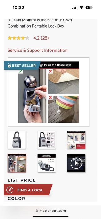 Master Lock Cofre para chaves