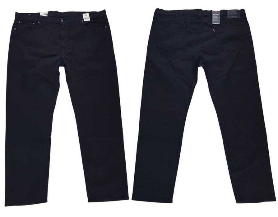 Męskie jeansy Levi's 502 Big & Tall czarne oryg. nowe Levisy - W46/L34