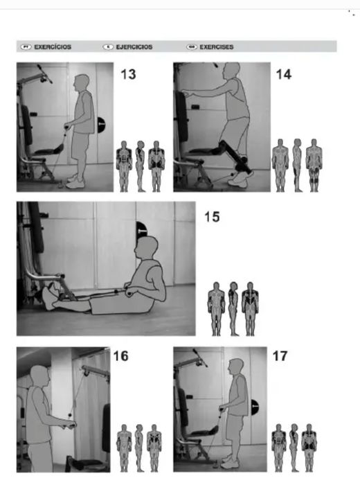 Maquinha musculação multifunções