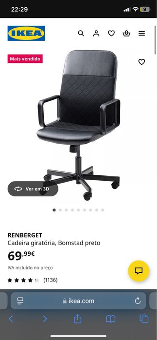 Cadeira Escritório Ikea RENBERGET